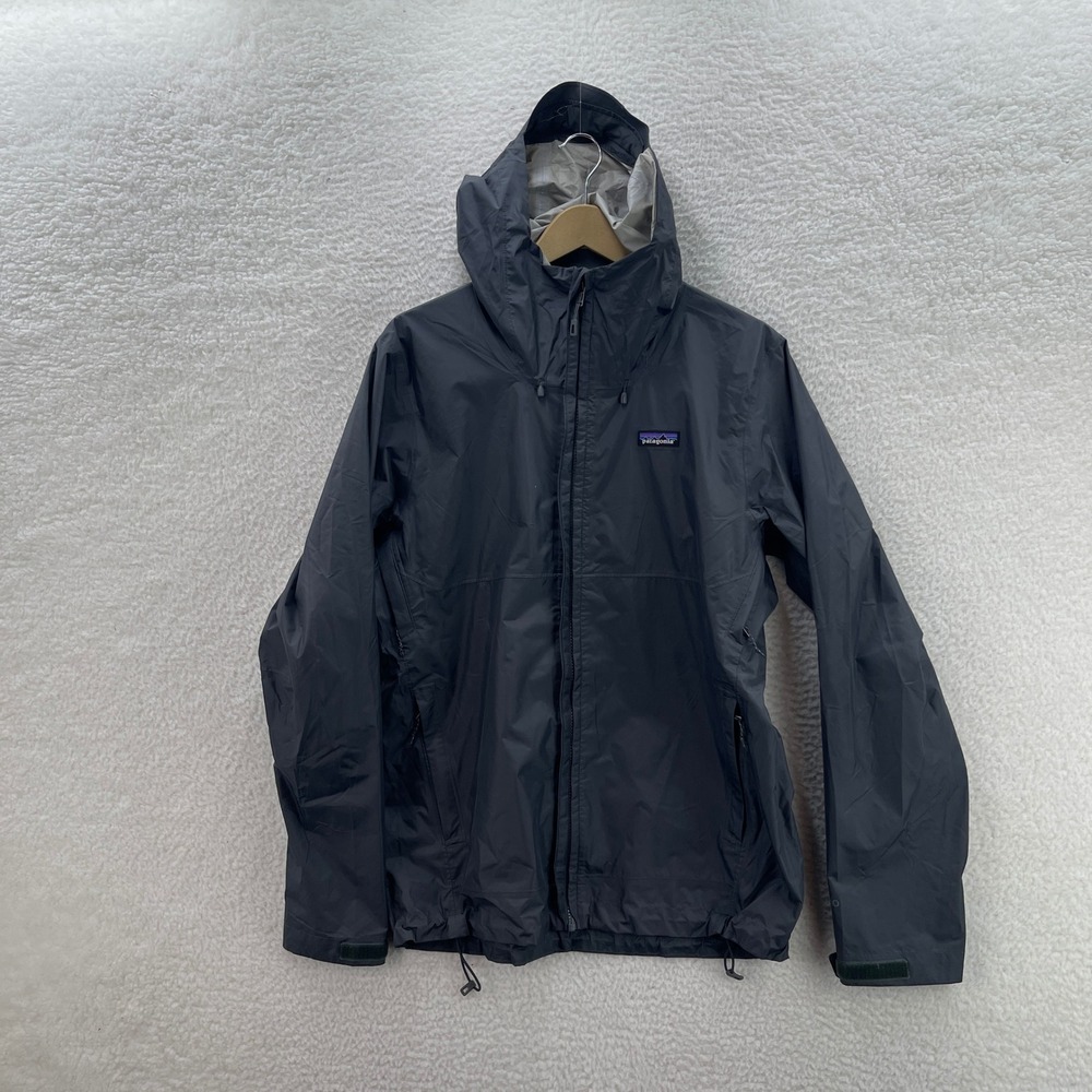 Patagonia Rain Jacket Mens Medium Gray Torrentshell 2.5L H2No Waterproof Outdoor